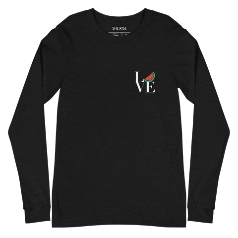 Love Long Sleeve Black Tee - Unisex