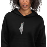 Yumma Crop Hoodie - Black