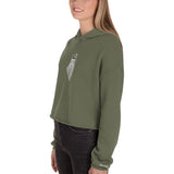 Yumma Crop Hoodie - Military Green