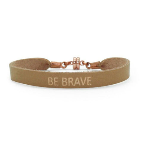 Single Nude "Be Brave" Bracelet