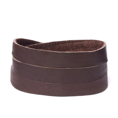 Triple Bangle Chocolate Leather