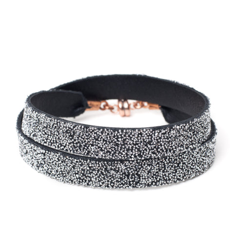 Double Bangle Black Crystal