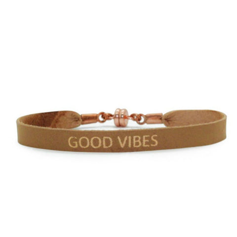 Single Nude "Good Vibes" Bracelet