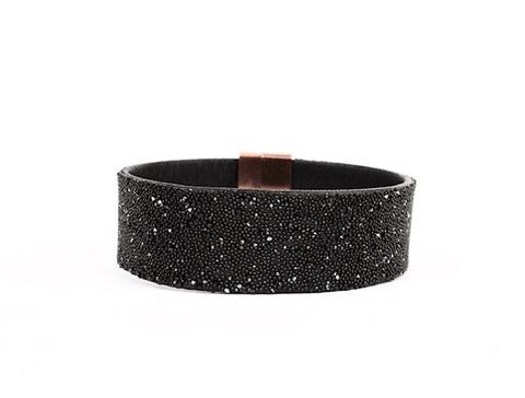 Magnet Cuff Black Jet Crystal