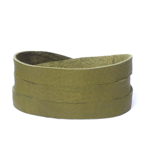 Triple Bangle Olive Leather