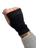 Suede Fingerless Gloves