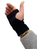 Suede Fingerless Gloves