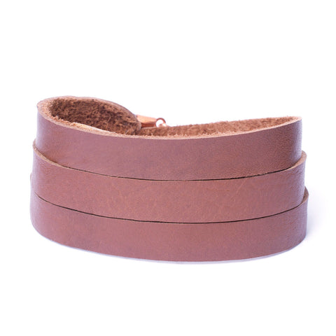 Triple Bangle Saddle Leather