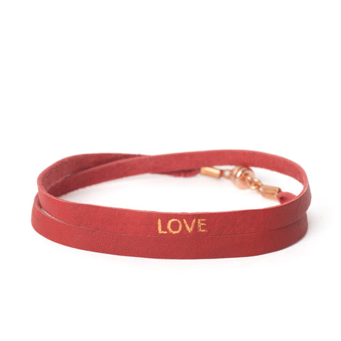 Double Red "LOVE" Bracelet