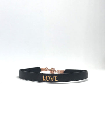 Single Black "Love" Bracelet