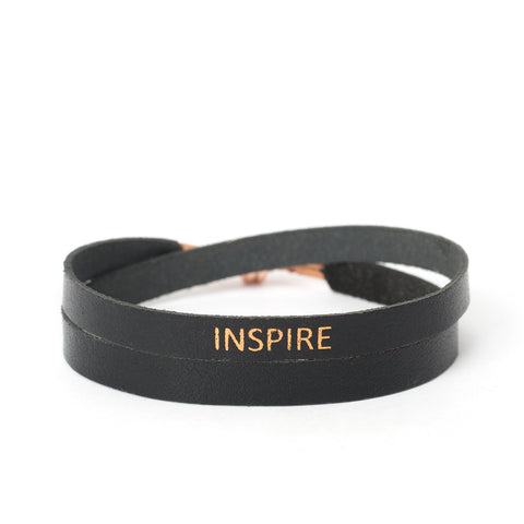 Double Black "INSPIRE" Bracelet