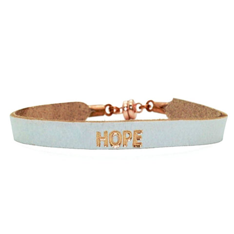 Single White "Hope" Bracelet