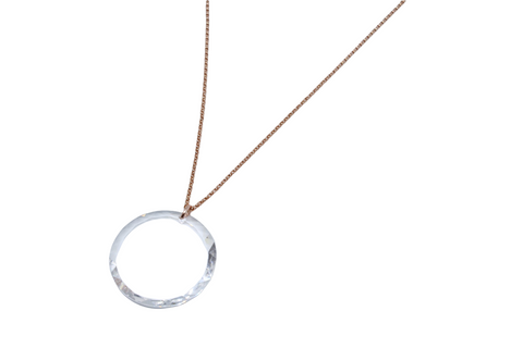 Crystal Clear Disc Pendant
