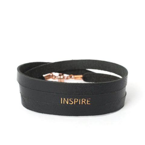 Triple Black "INSPIRE" Bracelet
