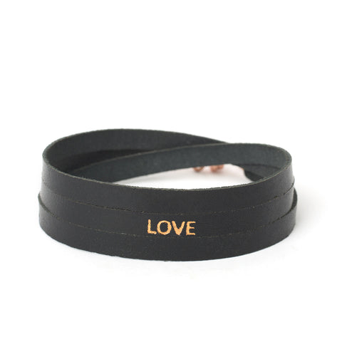 Triple Black "LOVE" Bracelet